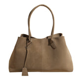 Slouchy Top Handle Tote Bag with Bag Charm