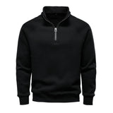 Quarter-Zip Ribbed Knit Sweater