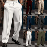 Pleated High-Waist Wide-Leg Trousers