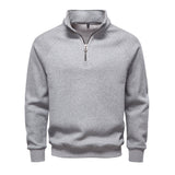 Quarter-Zip Ribbed Knit Sweater
