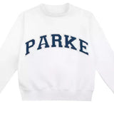 Oversized Varsity Graphic Sweatshirt with Mock Neck
