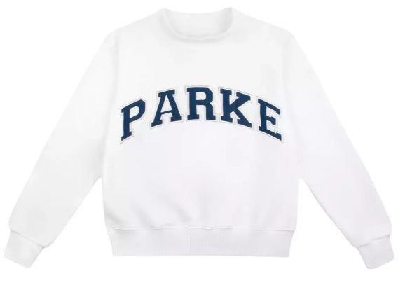 Oversized Varsity Graphic Sweatshirt with Mock Neck