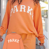 Oversized Varsity Graphic Sweatshirt with Mock Neck