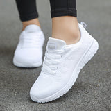 Women's Sneakers with Lace Up Design and Textured Knit
