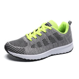 Women's Sneakers with Lace Up Design and Textured Knit