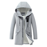 Hooded Sherpa-Lined Parka Jacket with Drawstring and Zip Front