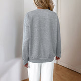 Sequin Panel Sweatshirt with Crew Neck and Long Sleeves