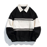 Long Sleeve Polo Sweatshirt Men