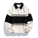 Long Sleeve Polo Sweatshirt Men