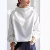 Oversized Mock Neck Sweater with Long Sleeves
