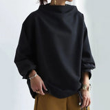 Oversized Mock Neck Sweater with Long Sleeves