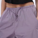 Wide-Leg Cargo Pants with Drawstring Waist