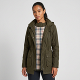 Hooded Windbreaker Jacket with Drawstring and Snap Button