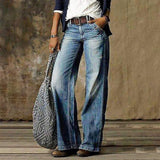 Women's Wide Leg Jeans with High Waist and Relaxed Fit