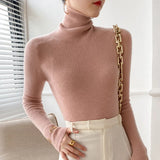 Long Sleeve Ribbed Turtleneck Knit Sweater