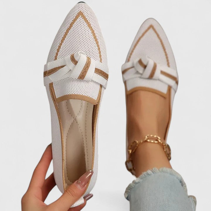 Veloura | Elegant Knit Loafers Women Pointed Slip-On Flats