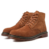 Ankle Boots with Flat Sole and Round Toe