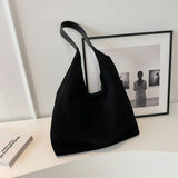 Women's Shoulder Bag with Slouchy Hobo Shape and Suede-Look Finish