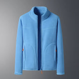 Fleece Zip-Front Jacket with Stand Collar