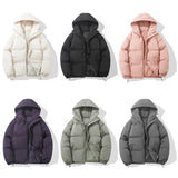 Oversized Cropped Puffer Jacket with Zip Front