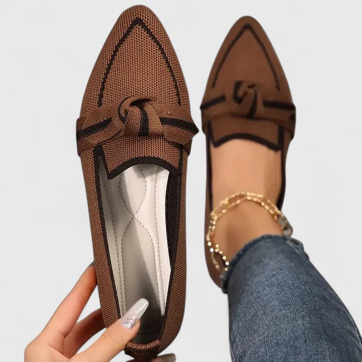 Veloura | Elegant Knit Loafers Women Pointed Slip-On Flats