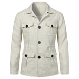 Field Jacket with Flap Pockets and Button Front