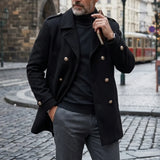 Double-Breasted Peacoat with Side Pockets