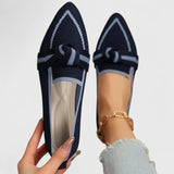 Veloura | Elegant Knit Loafers Women Pointed Slip-On Flats