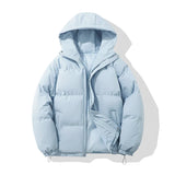 Oversized Cropped Puffer Jacket with Zip Front
