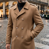 Double-Breasted Peacoat with Side Pockets