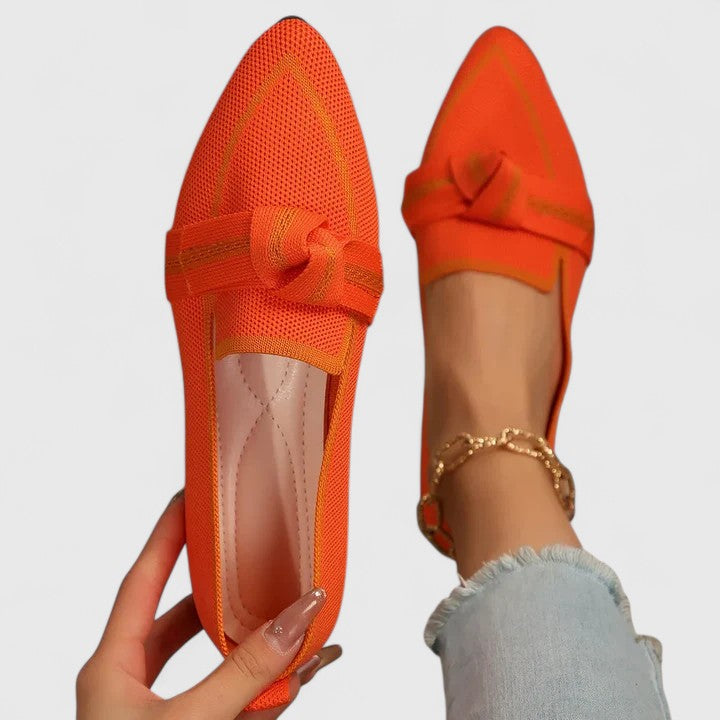 Veloura | Elegant Knit Loafers Women Pointed Slip-On Flats