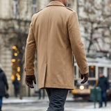 Double-Breasted Peacoat with Side Pockets