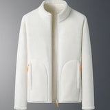 Fleece Zip-Front Jacket with Stand Collar
