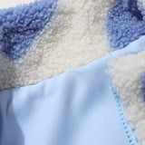 Sherpa-Lined Zip-Front Jacket with Heart Print