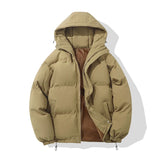 Oversized Cropped Puffer Jacket with Zip Front