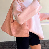 Oversized Mock Neck Knit Sweater