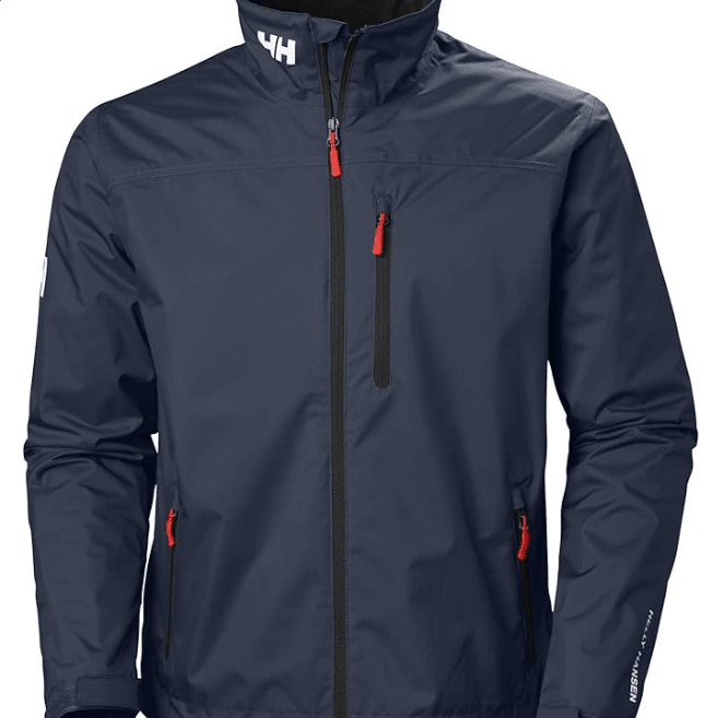 Men's Zip-Front Jacket with Stand Collar and Chest Pocket