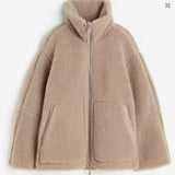 Fleece Jacket with High Neck and Zip Front