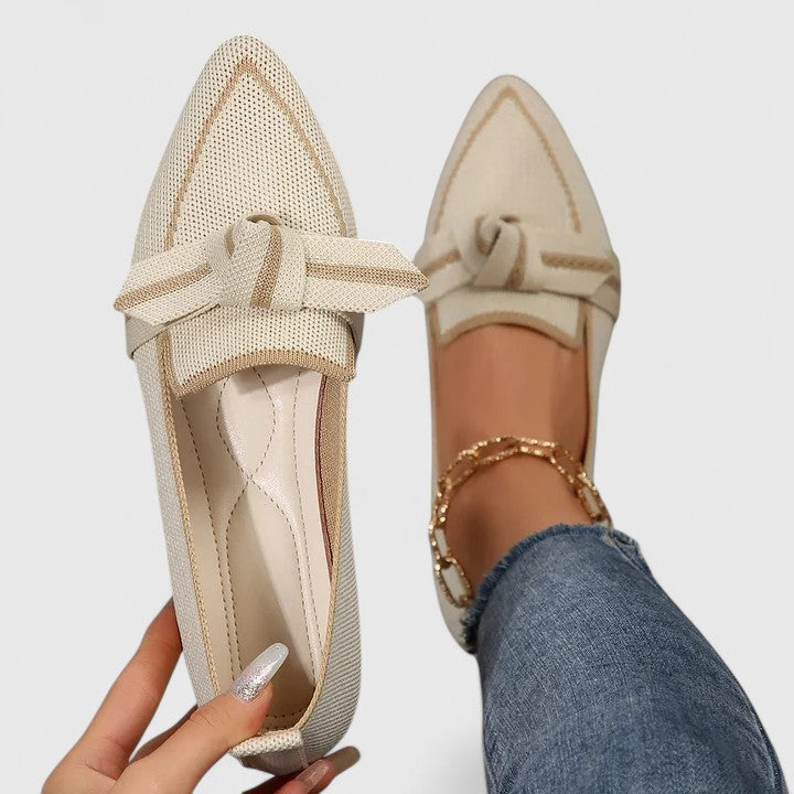 Veloura | Elegant Knit Loafers Women Pointed Slip-On Flats
