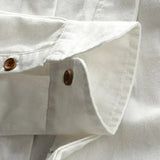 Mandarin Collar Shirt with Button Front and Long Sleeves