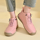 Lace-Up Sneakers with Side Zip and Stitched Sole