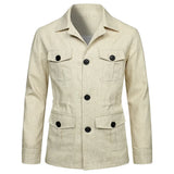 Field Jacket with Flap Pockets and Button Front