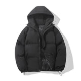 Oversized Cropped Puffer Jacket with Zip Front