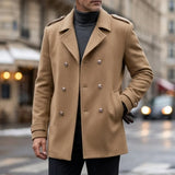 Double-Breasted Peacoat with Side Pockets