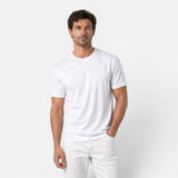 Fitted Short Sleeve Shirt with Round Neck