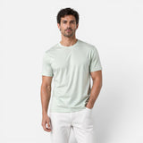 Fitted Short Sleeve Shirt with Round Neck