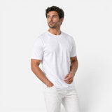 Fitted Short Sleeve Shirt with Round Neck