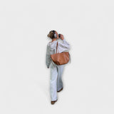 Oversized Wide Tote Bag with Shoulder Straps