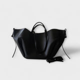 Oversized Wide Tote Bag with Shoulder Straps