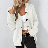 Oversized Hooded Cardigan with Ribbed Cuffs